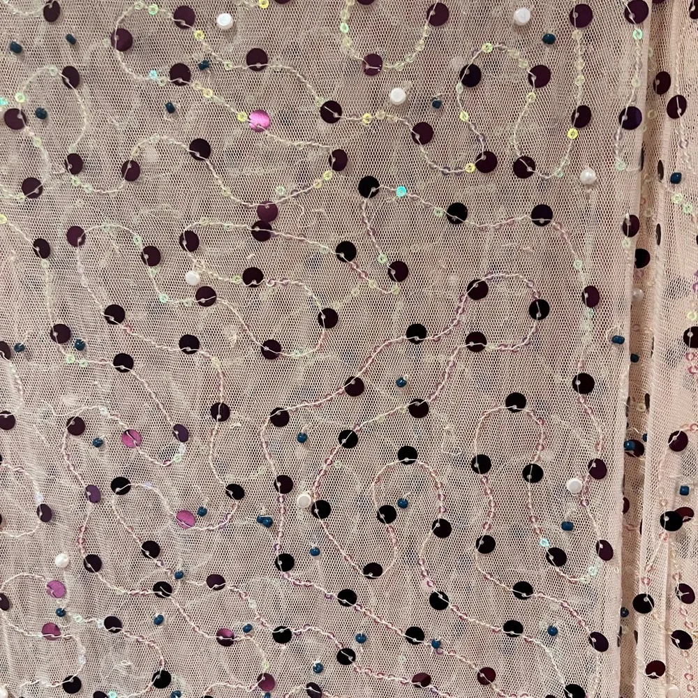 Urban‎ Outfitters Hunter Sheer Sequin Beaded High Leg Slit Midi Dress Size Small
